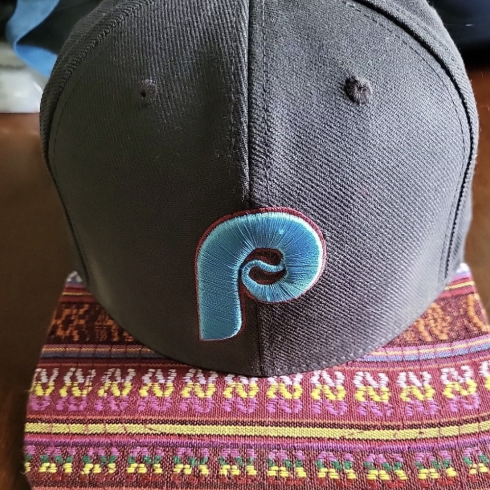Phillies Tribal Aztec Baseball Cap Hat Blue Red OS